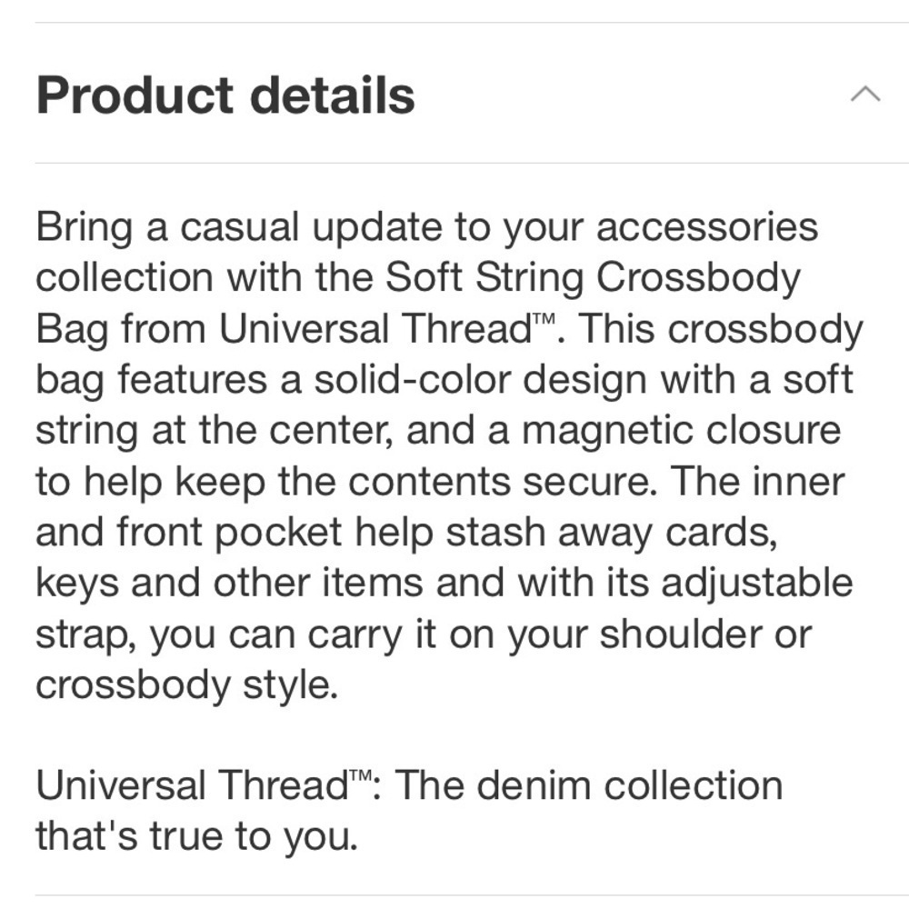 Soft String Crossbody Bag - Universal
Thread™" Pi… - image 6